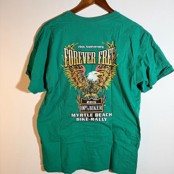 Gildan Teal Graphic Harley Davidson Bike Week Tee Shirt - Picture 1 of 4